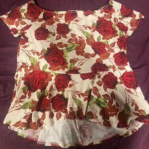 Rose off the shoulder blouse